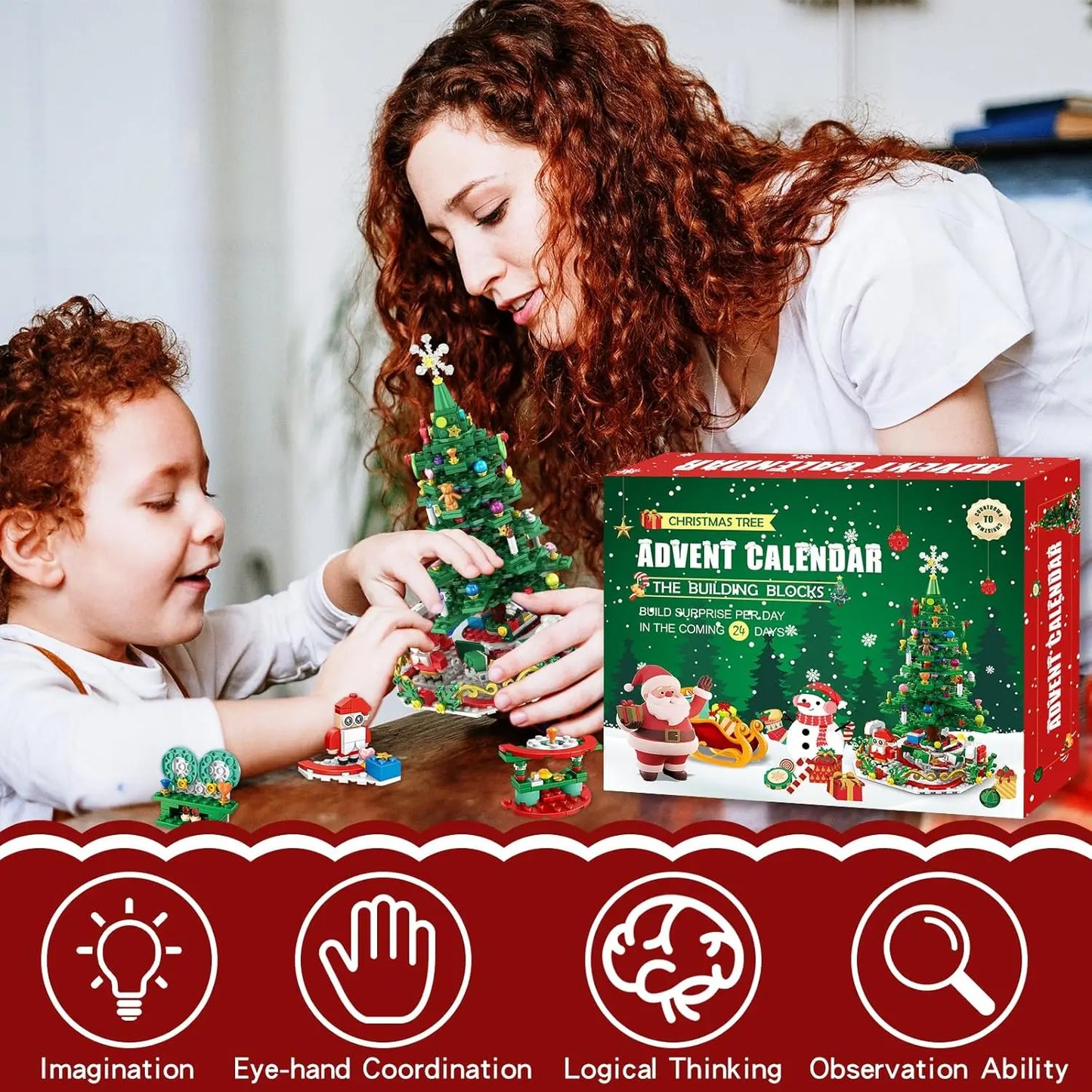Advent Calendar Christmas Tree Building Set