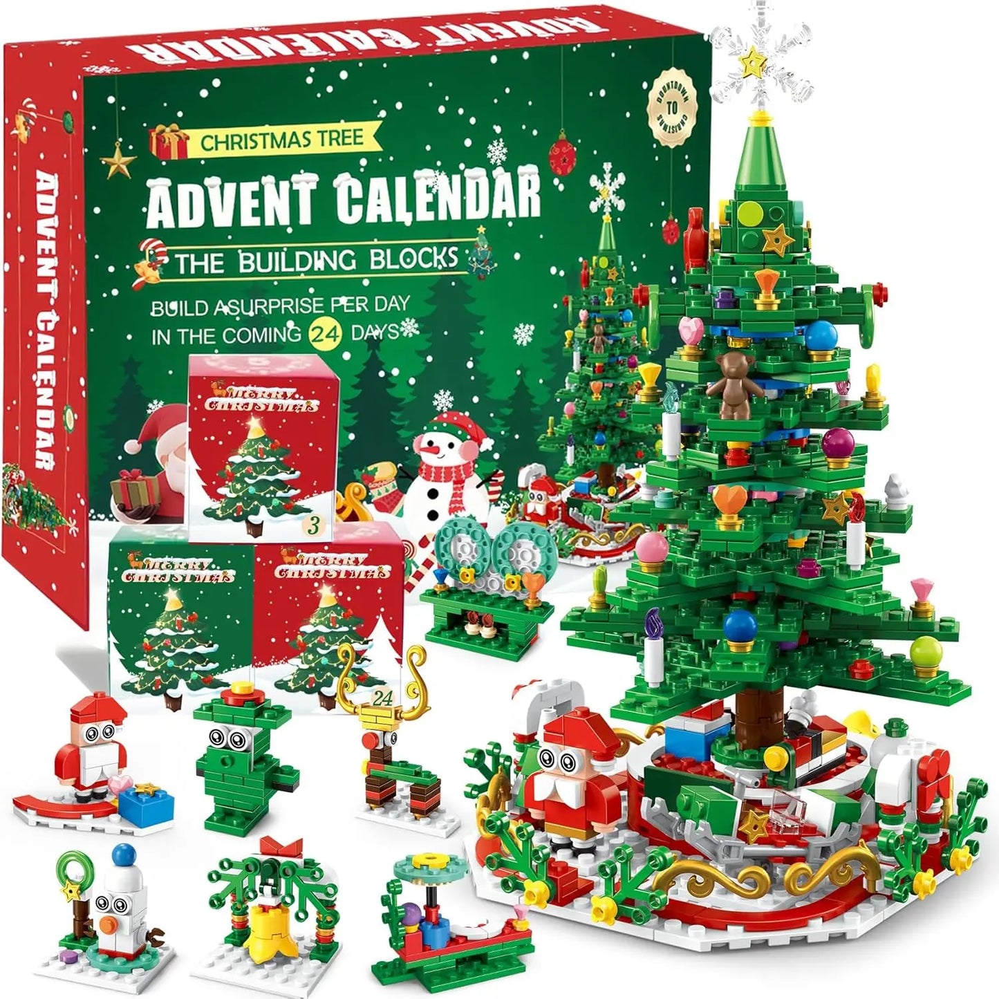 Advent Calendar Christmas Tree Building Set