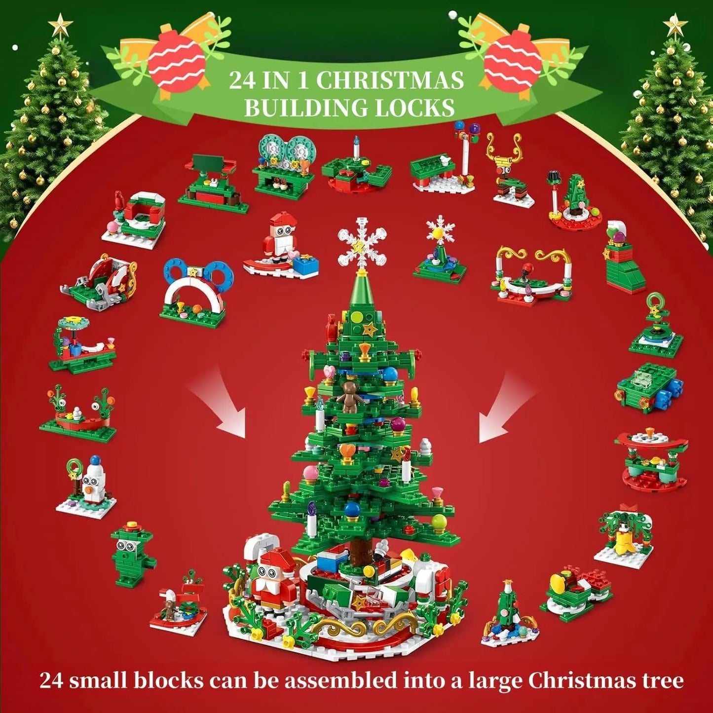 Advent Calendar Christmas Tree Building Set