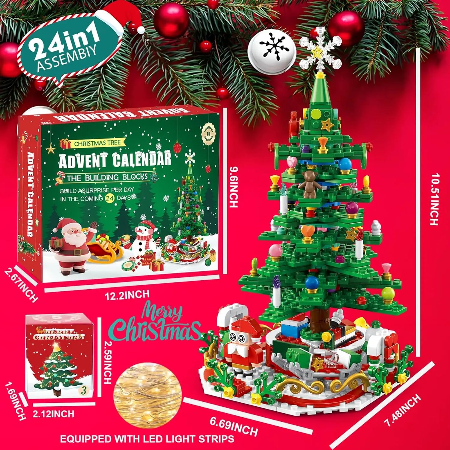 Advent Calendar Christmas Tree Building Set