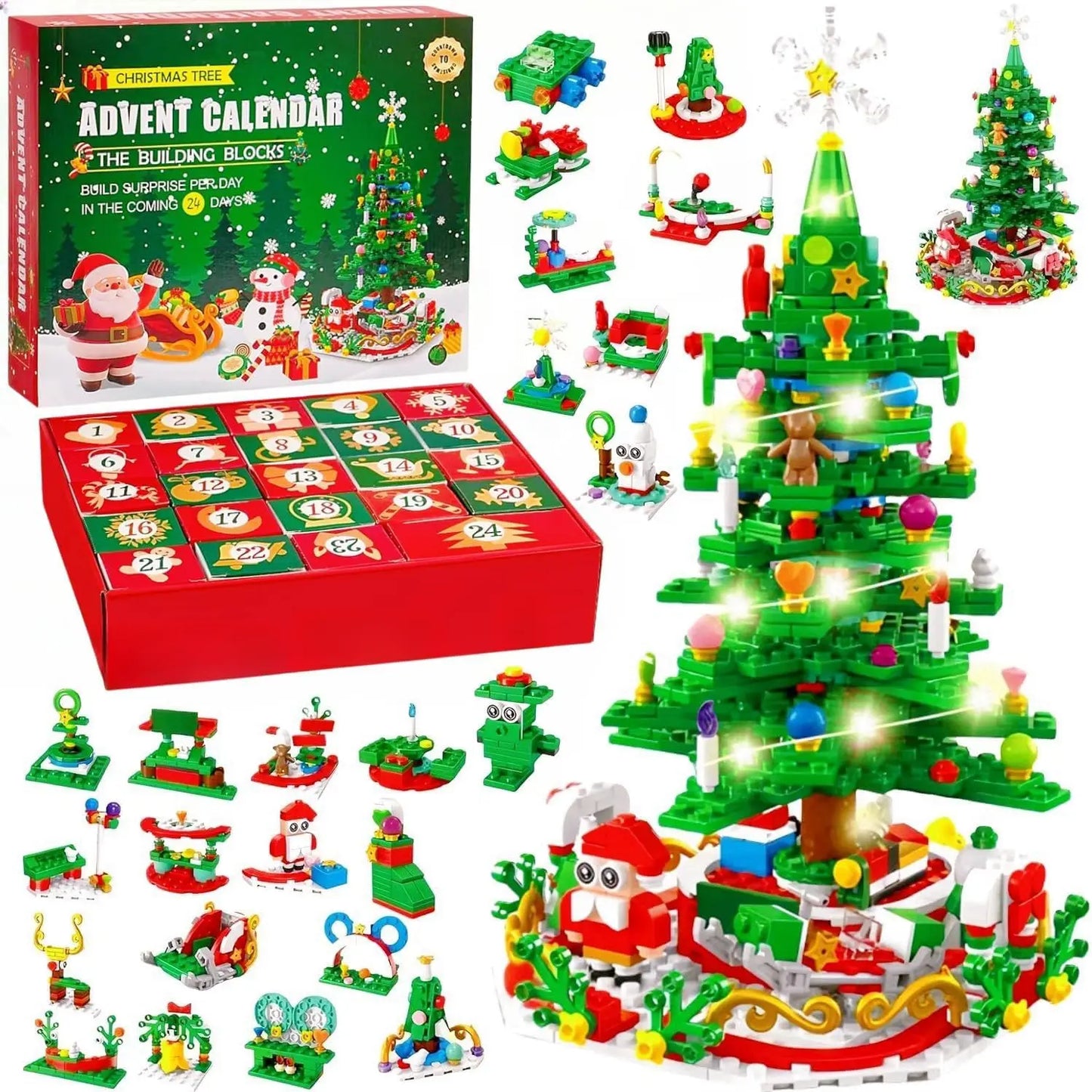 Advent Calendar Christmas Tree Building Set