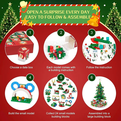 Advent Calendar Christmas Tree Building Set